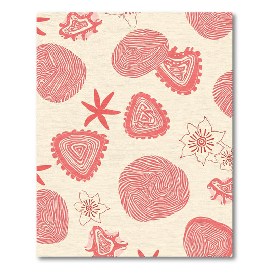 Coral Swirl Organic Forms Collection Rug