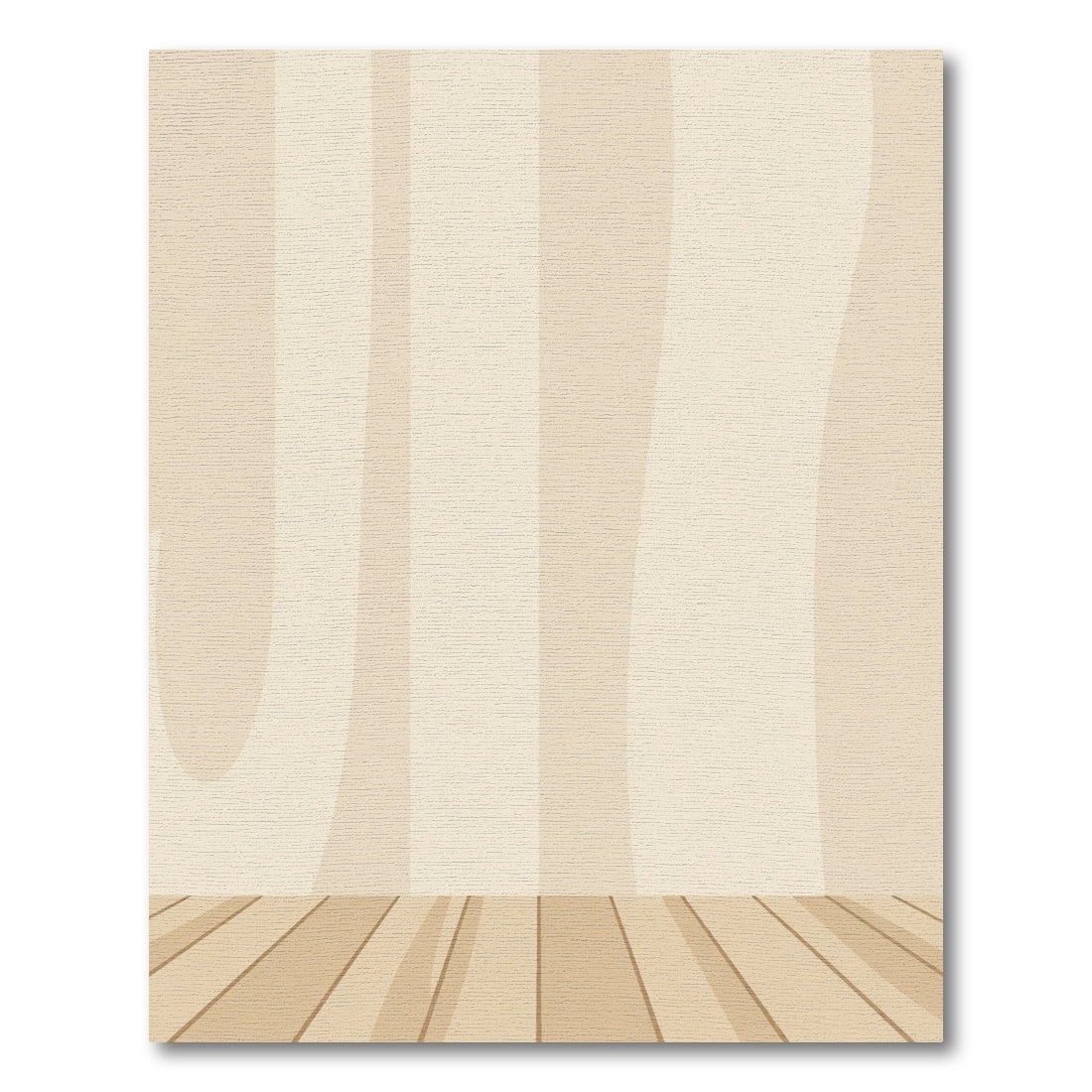 Warm Beige Wavy Stripe Rug