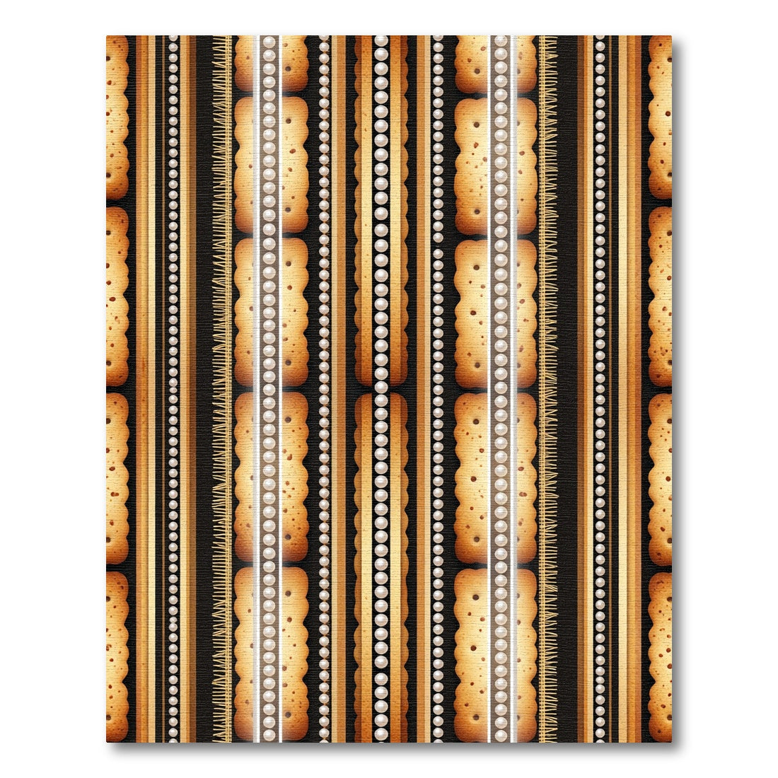 Golden Biscuit Vertical Stripes Rug