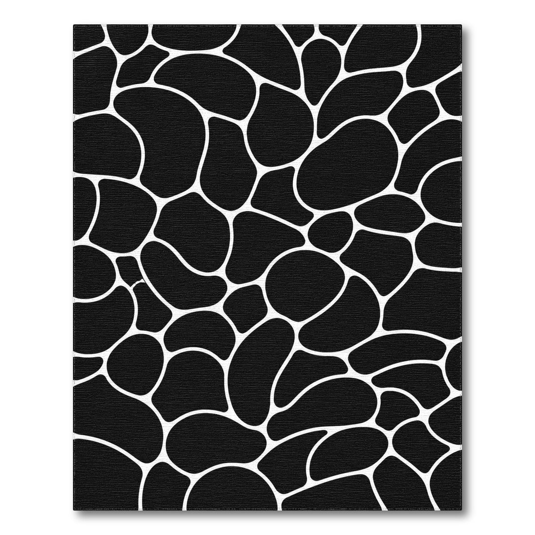 Black White Geometric Area Rug
