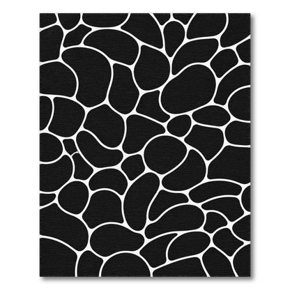 Black White Geometric Area Rug