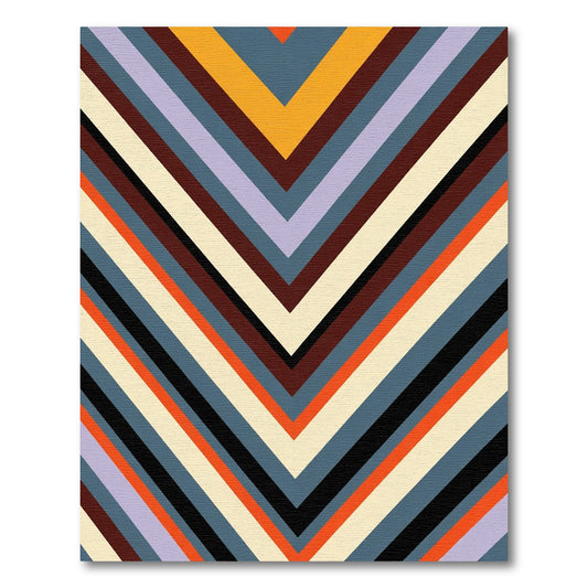 Colorful Chevron Stripes Rug