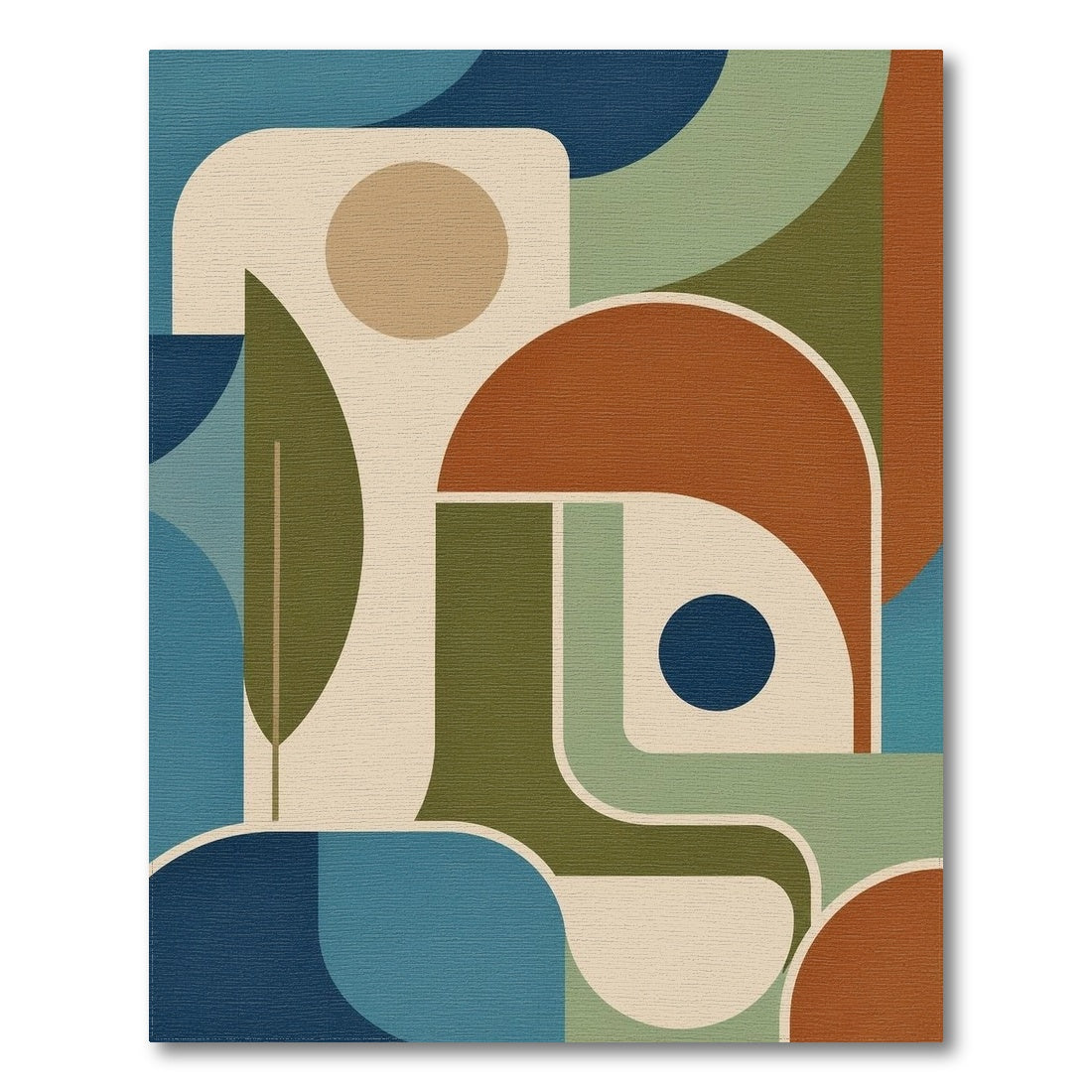 Blue and Teal Abstract Geometric Blue Teal Area Rug