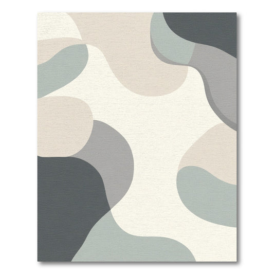 Organic Abstract Neutral Amorphous Blend Rug