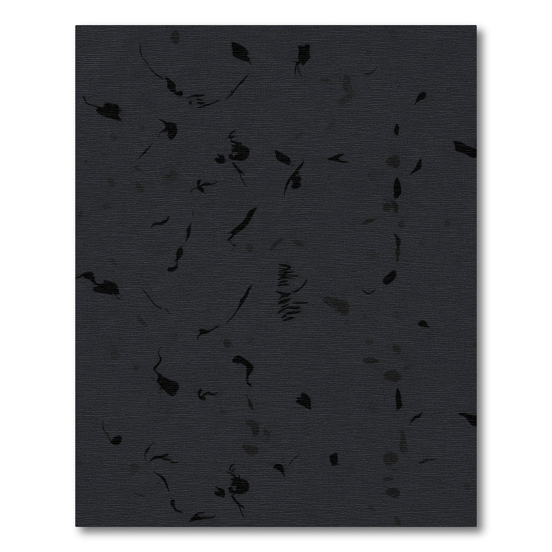 Dark Monochrome Scattered Bloom Rug