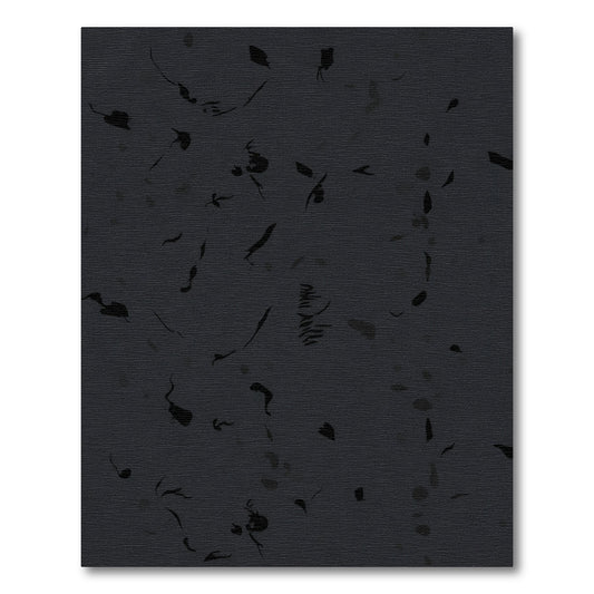 Dark Monochrome Scattered Bloom Rug