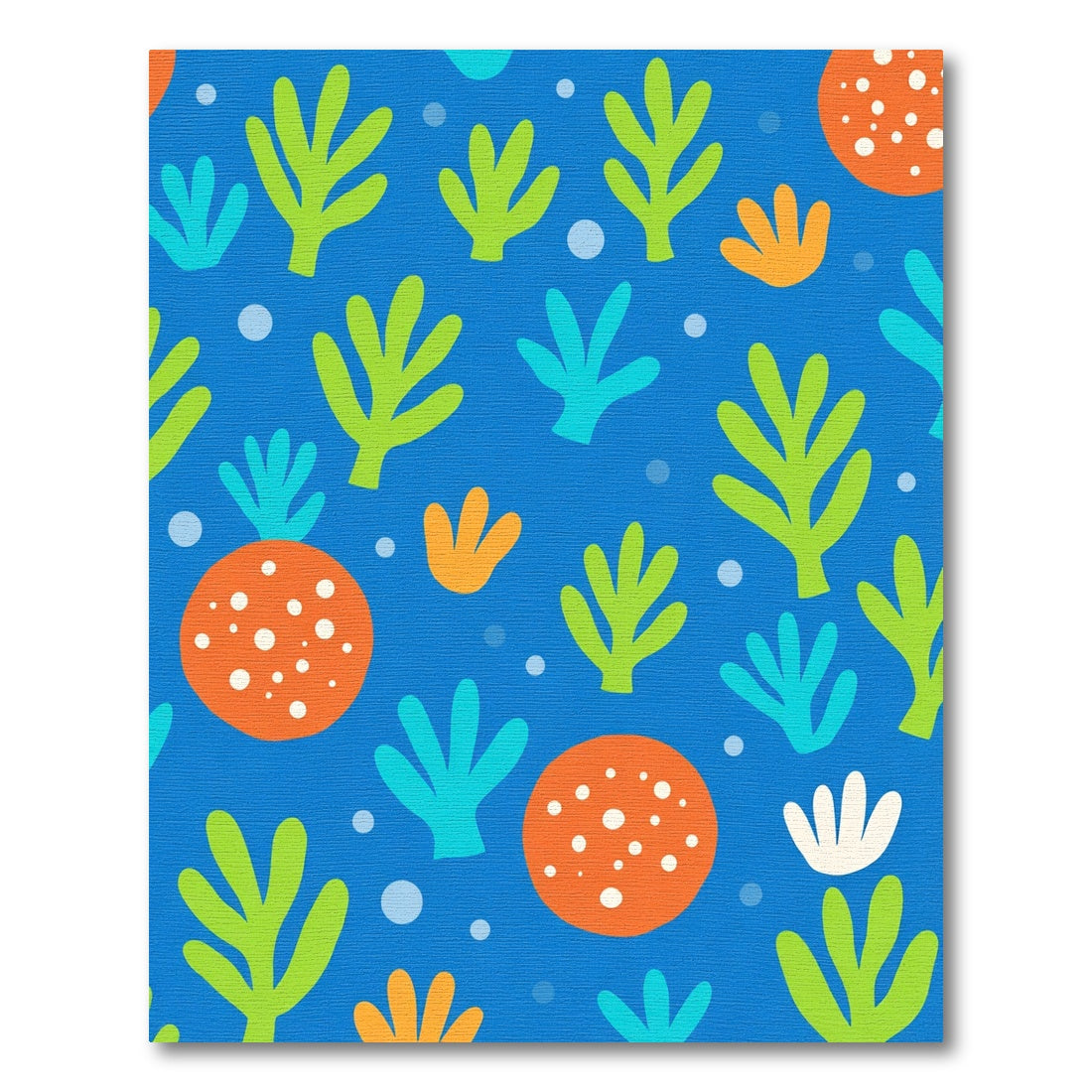 Blue Aquatic Coral Garden Rug