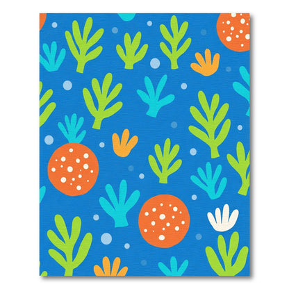 Blue Aquatic Coral Garden Rug