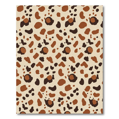 Brown Leopard Print Spots Rug