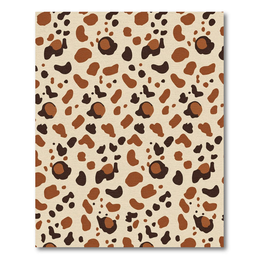 Brown Leopard Print Spots Rug