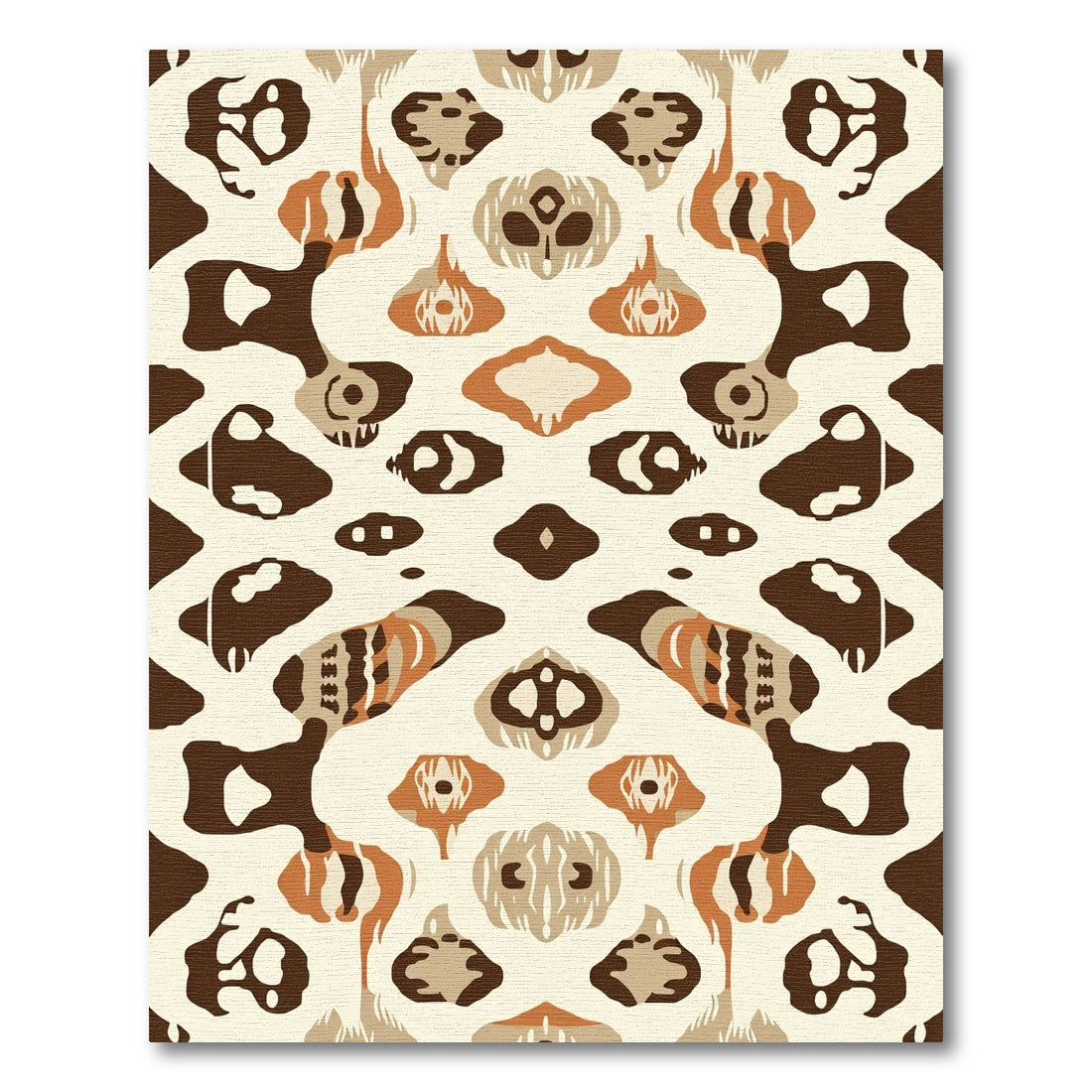 Transitional Abstract Organic Earth Tones Rug