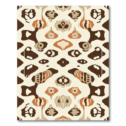 Transitional Abstract Organic Earth Tones Rug