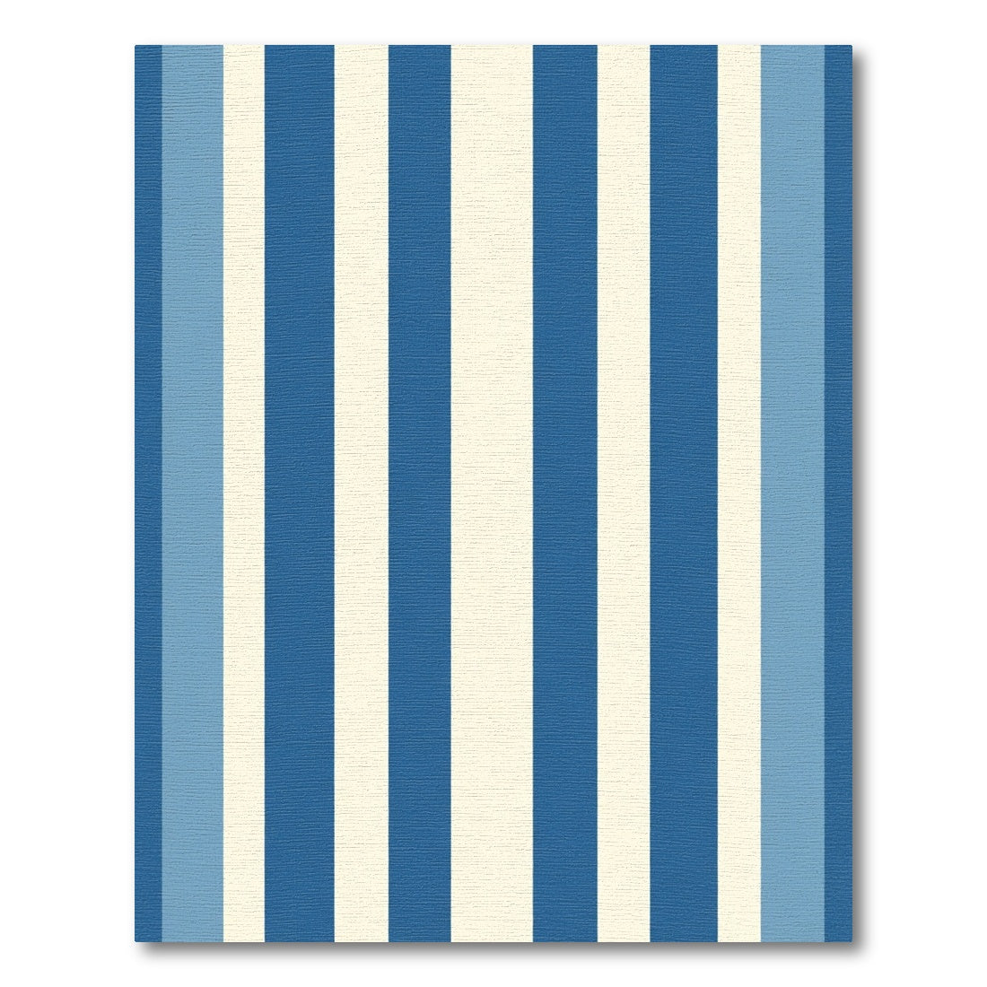 Coastal Blue Cream Pinstripe Rug