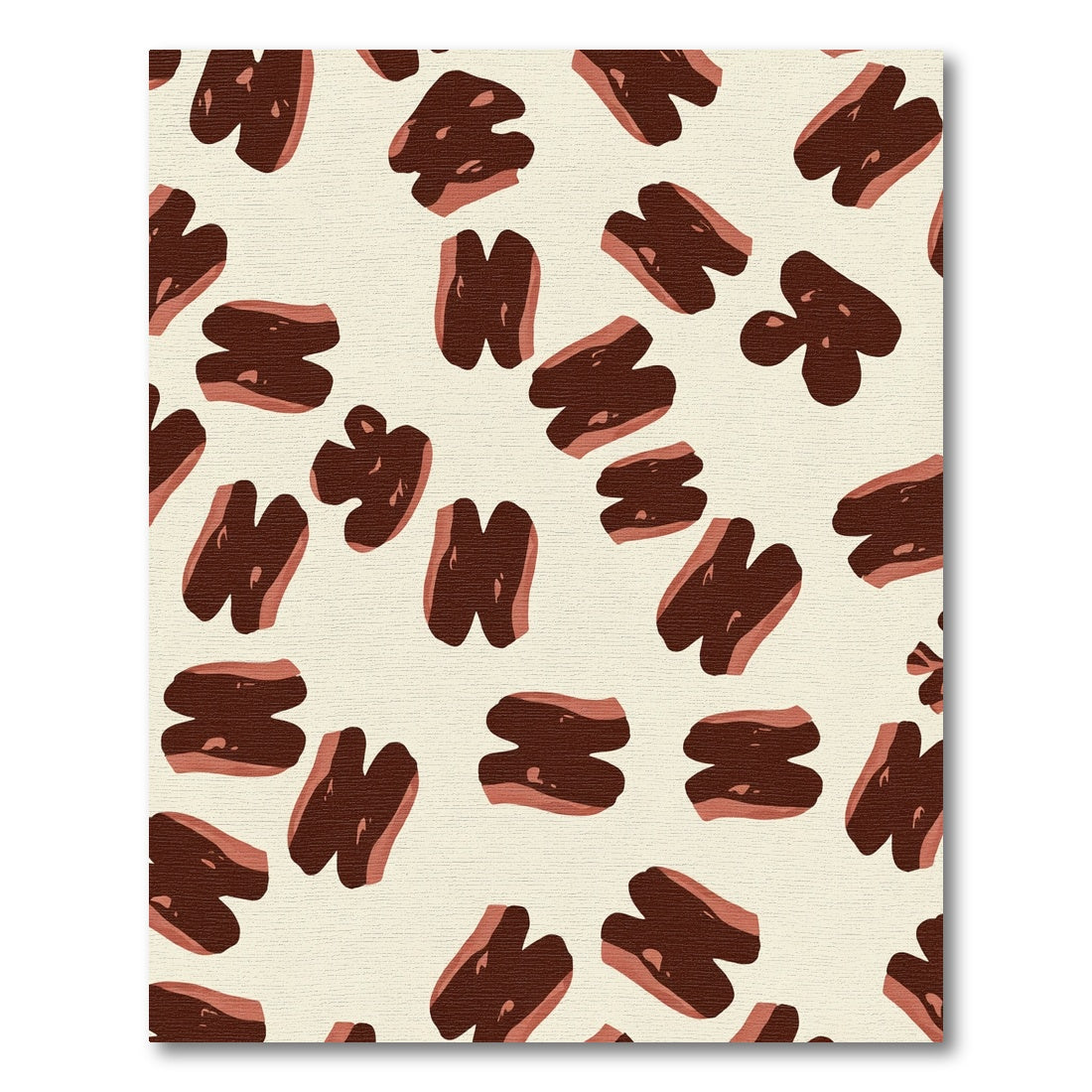 Deep Brown Abstract Organic Rug