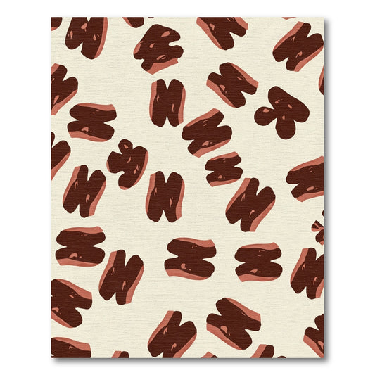Deep Brown Abstract Organic Rug