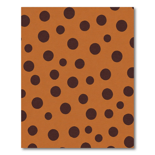 Orange Brown Polka Dot Arrangement Rug