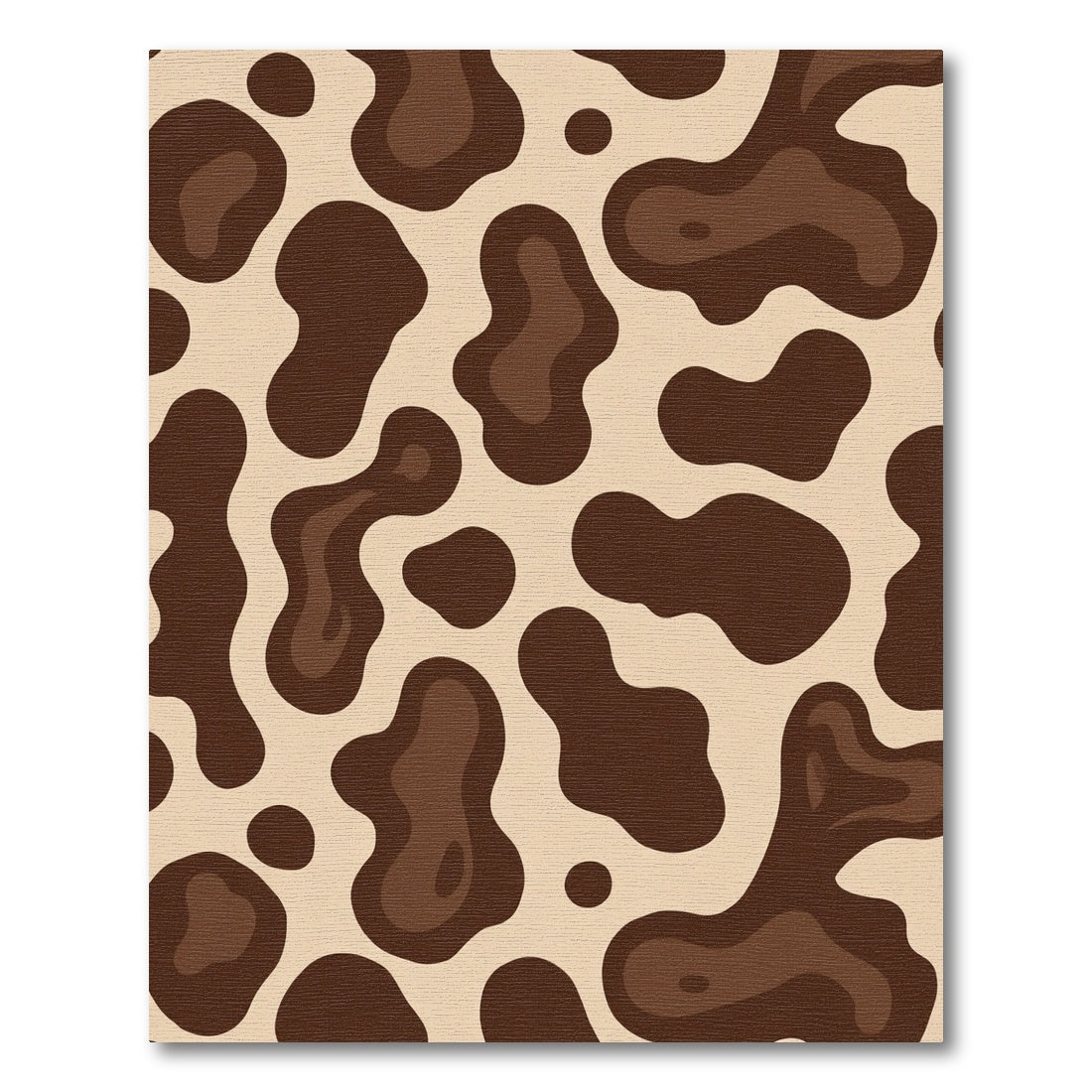 Brown Cream Spotted Abstract Blobs Rug