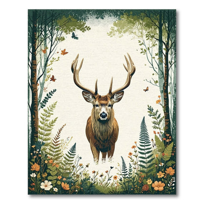 Majestic Deer Woodland Area Rug