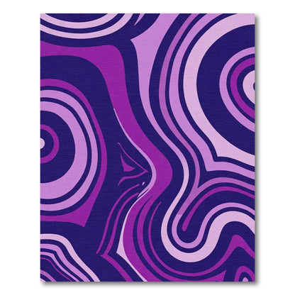 Vibrant Purple Swirl Marble Rug