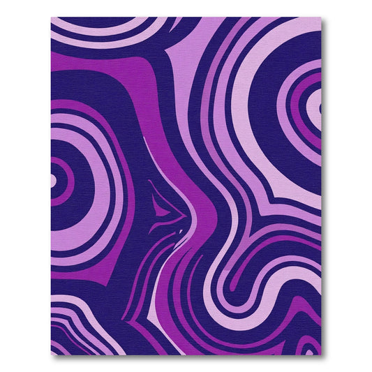 Vibrant Purple Swirl Marble Rug