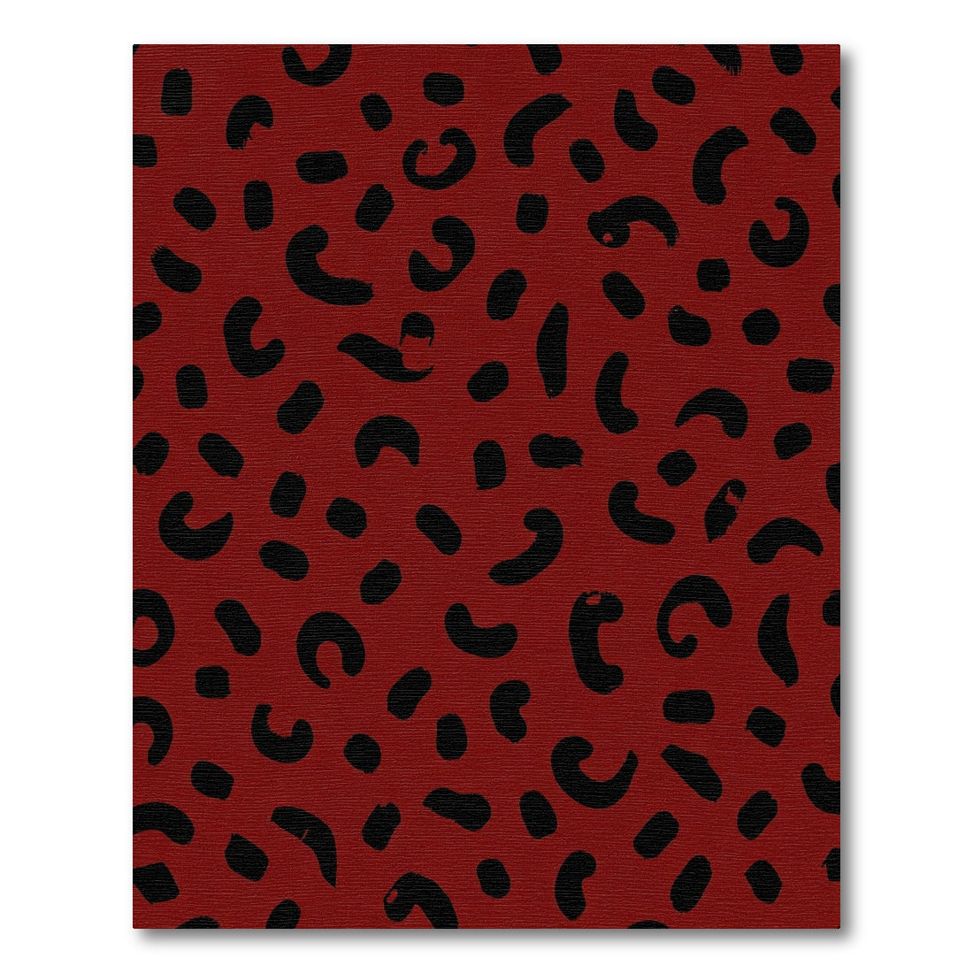 Bold Crimson Brushstroke Spots Rug