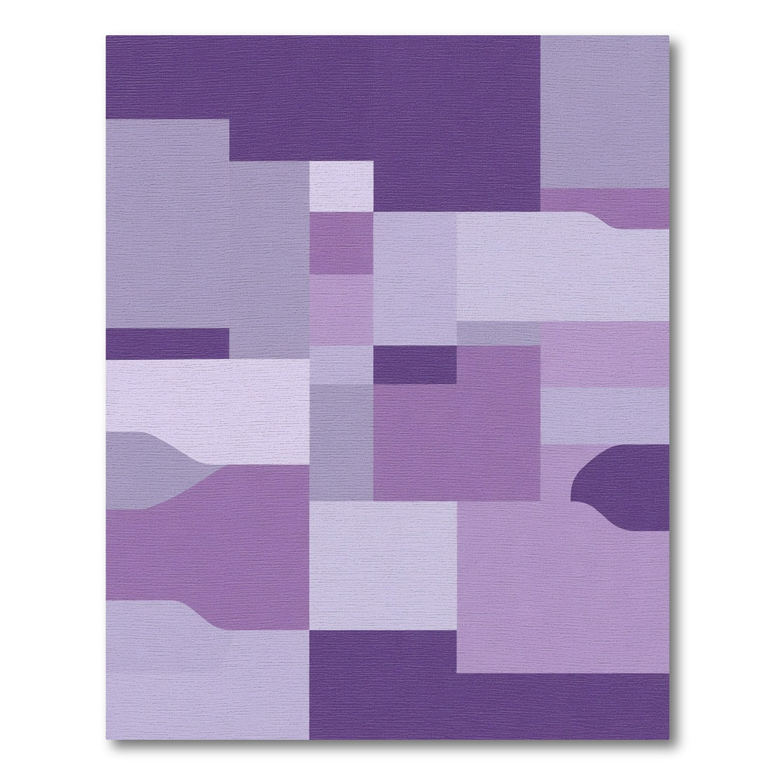 Lavender Geometric Compositions Abstract Rug