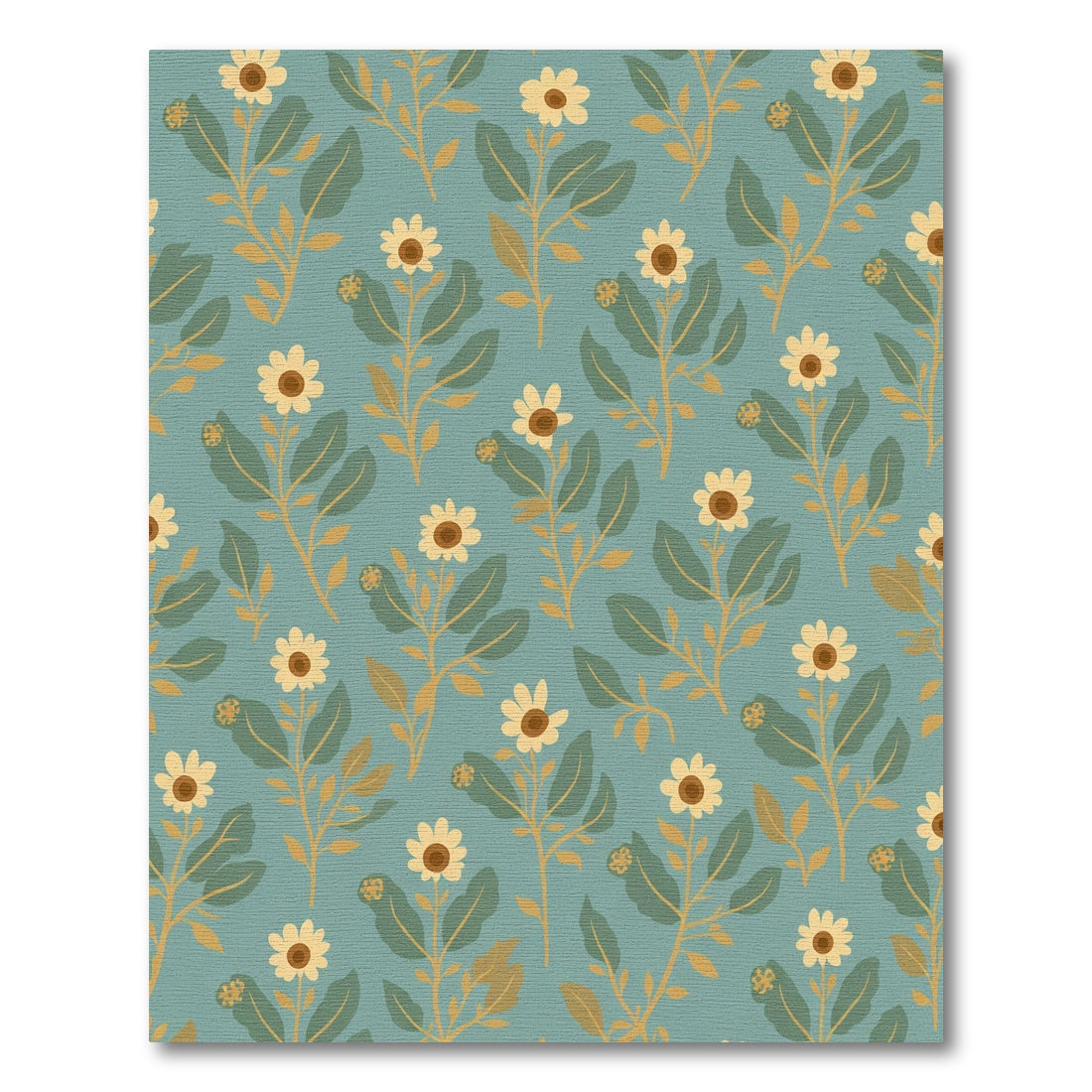 Blue Daisy Botanical Garden Rug