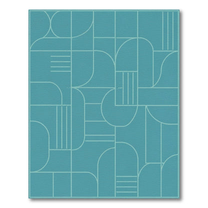 Teal Geometric Modern Blue and Teal Area Rug