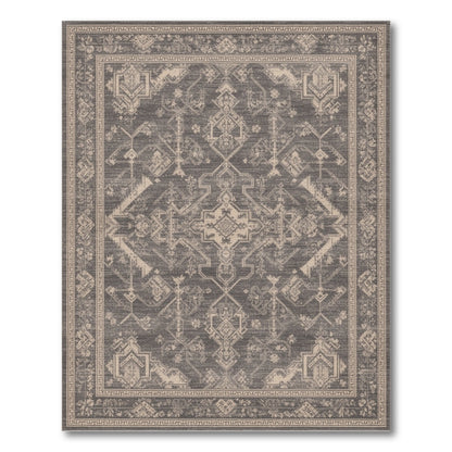Grey Distressed Vintage Distressed Vintage Area Rug