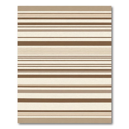 Neutral Earth Tone Stripe Arrangement Rug