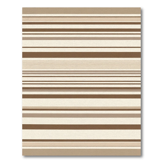 Neutral Earth Tone Stripe Arrangement Rug