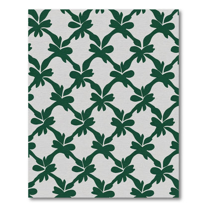 Emerald Green Lattice Leaf Rug