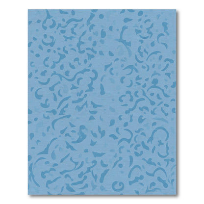 Light Blue Abstract Swirl Cloud Rug