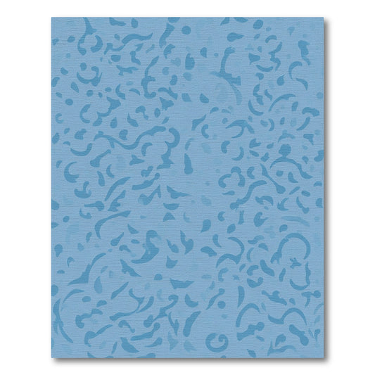 Light Blue Abstract Swirl Cloud Rug