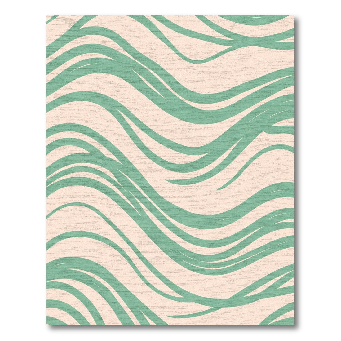 Soft Mint Flowing Stripe Rug