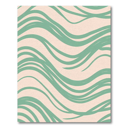 Soft Mint Flowing Stripe Rug