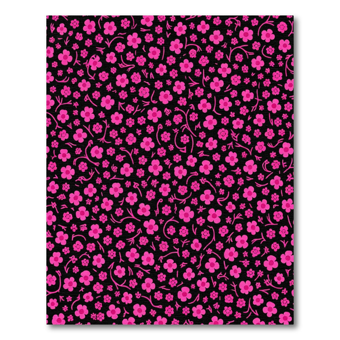 Hot Pink Floral Vine Overlay Rug