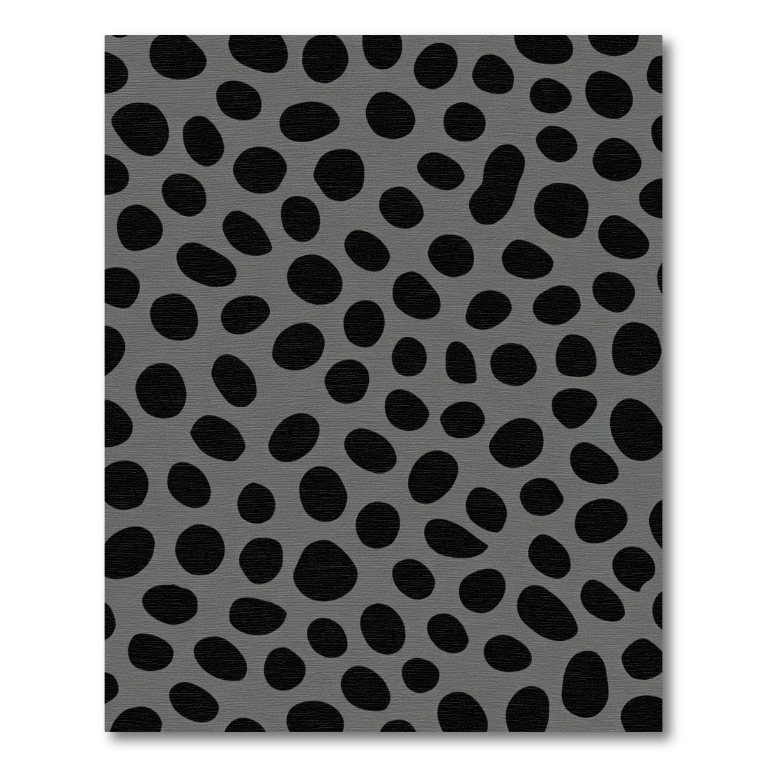 Gray Black Organic Blob Scatter Rug