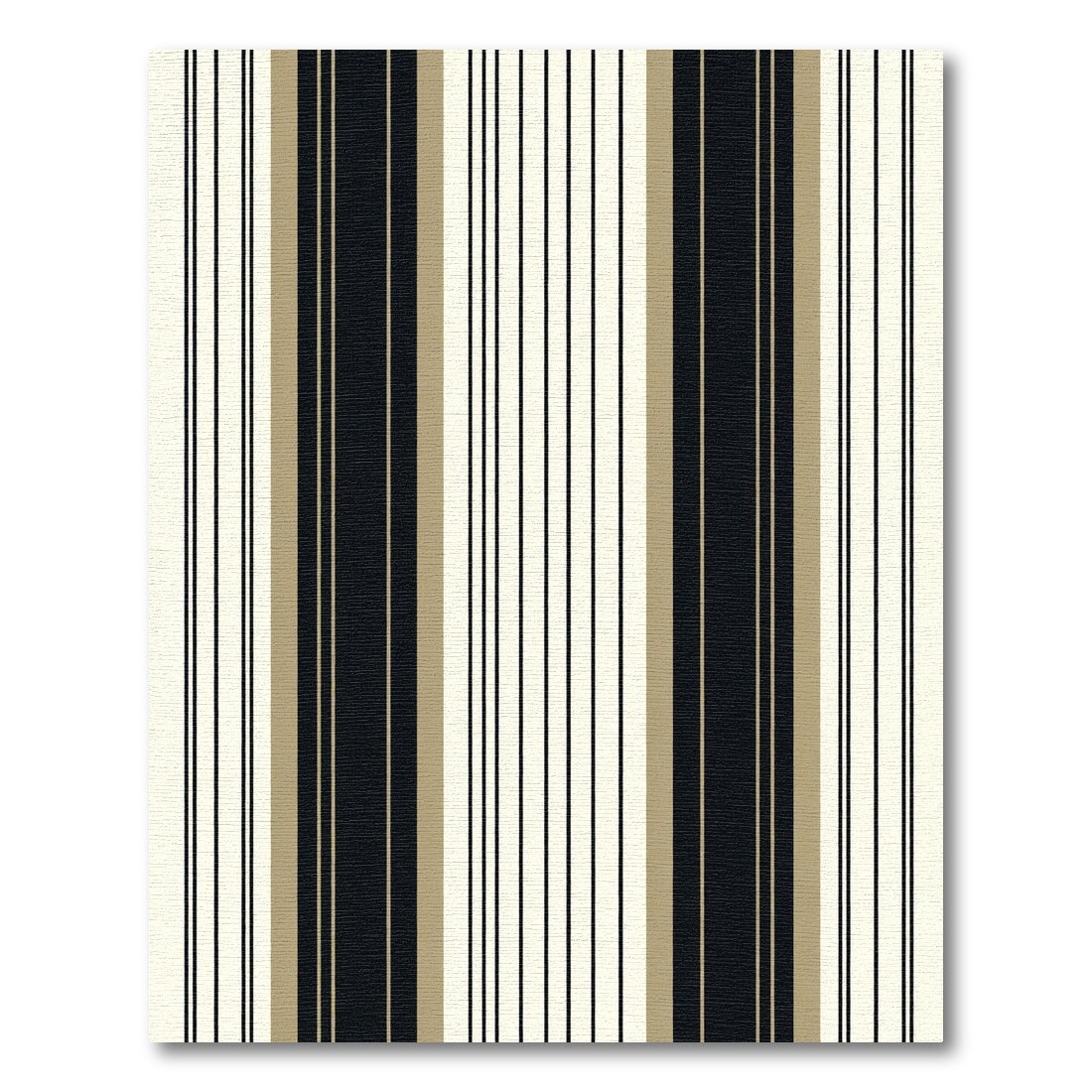 Modern Cream Black Tan Stripe Rug