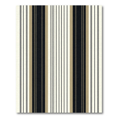 Modern Cream Black Tan Stripe Rug