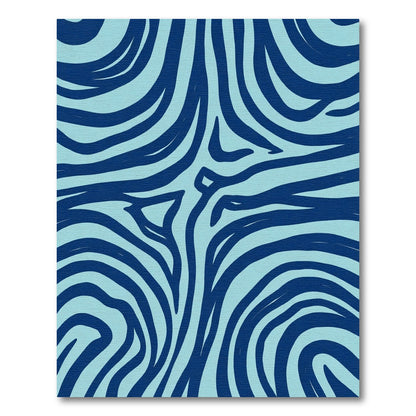 Navy Blue Abstract Swirls Rug