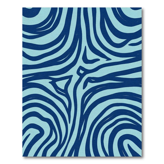 Navy Blue Abstract Swirls Rug