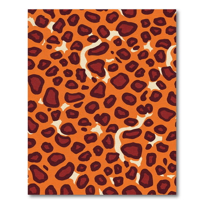 Vibrant Orange Animal Spots Rug