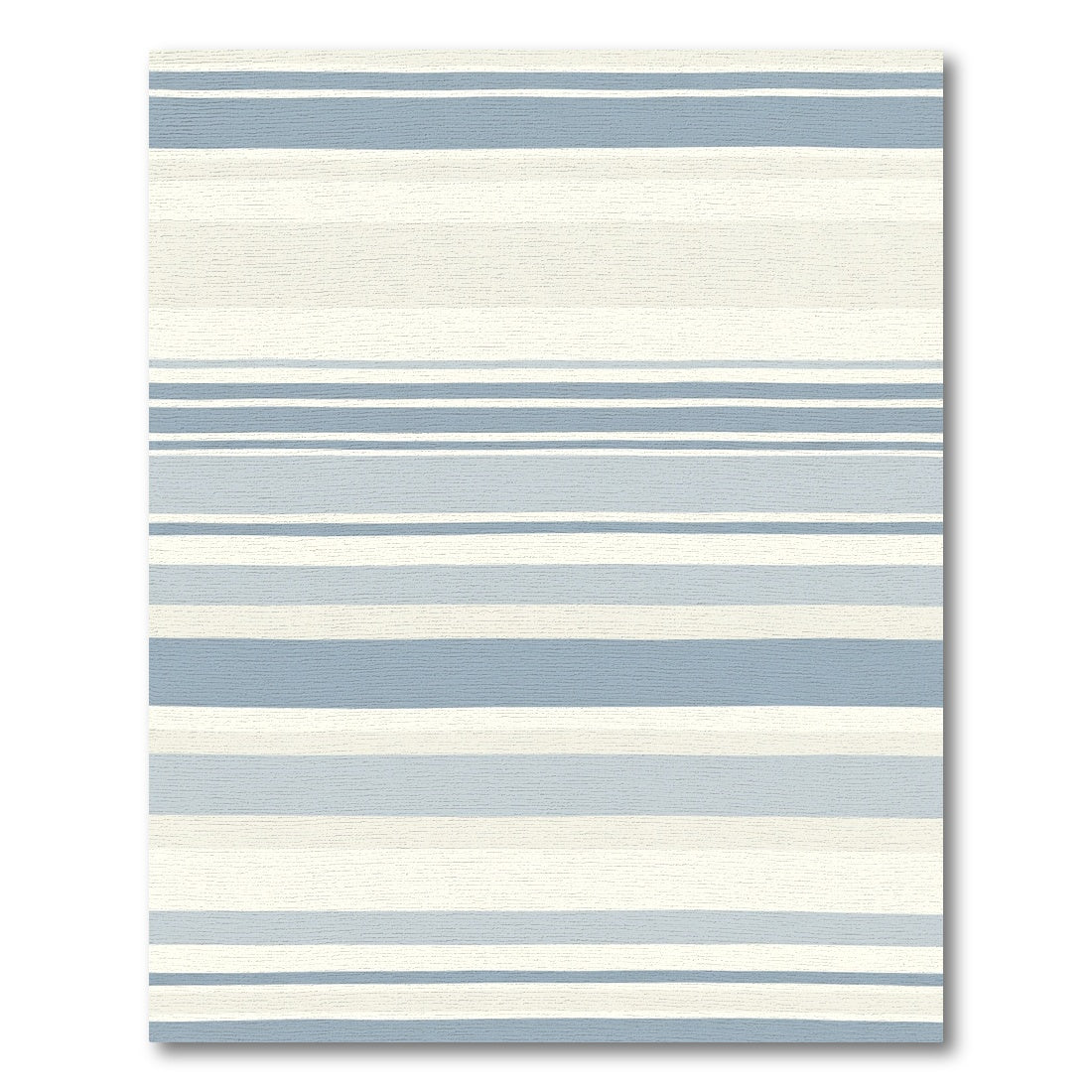 Coastal Blue Neutral Stripe Rug