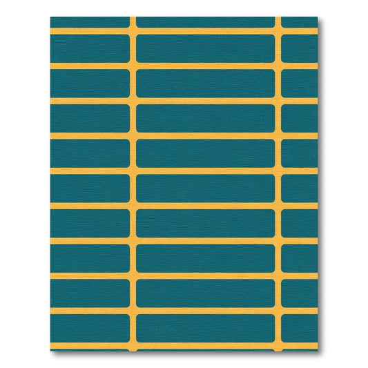 Teal and Gold Horizontal Stripes Rug