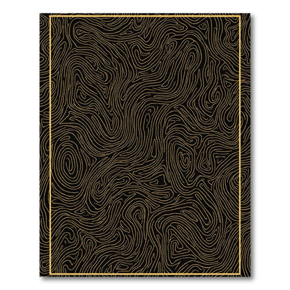 Black Gold Organic Swirls Rug