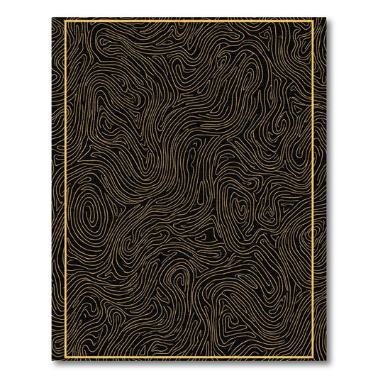 Black Gold Organic Swirls Rug