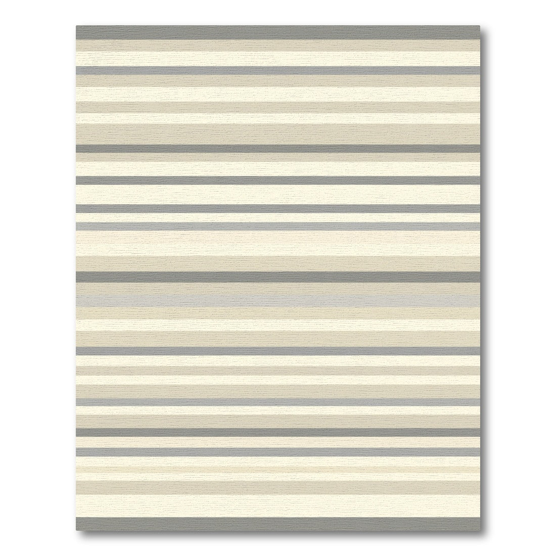 Subtle Sand Gray Horizontal Lines Rug