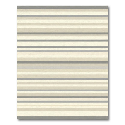 Subtle Sand Gray Horizontal Lines Rug