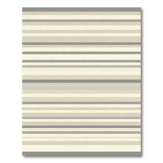 Subtle Sand Gray Horizontal Lines Rug